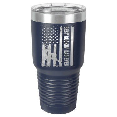 Patriotic Best Buckin' Dad Ever 30oz Ringneck Tumbler